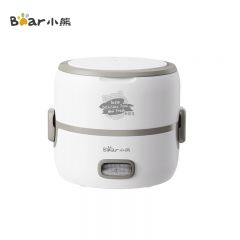 小熊（Bear） DFH-B14S3电热饭盒 插电可加热不锈钢内胆 白色1.2L