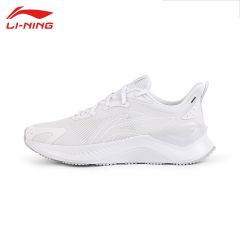 李宁（LI-NING） ARHV022-3女士缓震保护跑鞋越影舒适透气运动鞋休闲鞋标准白39码