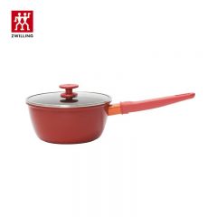 双立人（ZWILLING） Now系列煎锅家用不粘锅灶炉通用深煎锅平底煎锅锅炒菜锅牛排锅辅食锅 18cm不粘奶锅65525-180-922