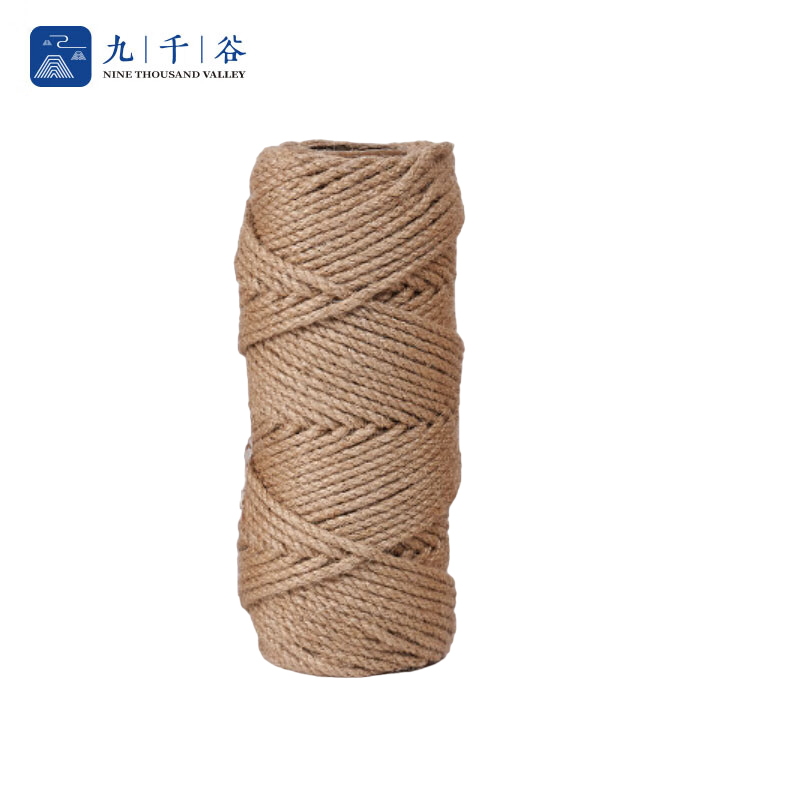 九千谷 手工麻绳粗材料包4mm 长约200m麻线diy装饰捆绑绳鲜花包装线3484