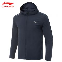 李宁（LI-NING） AFDV613-9男士针织运动外套透气舒适上衣墨水蓝5XL码