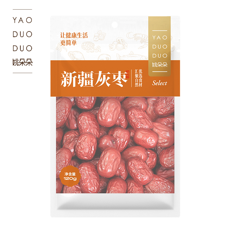 姚朵朵 新疆灰枣 南北干货泡茶煲汤原料家用聚餐 新疆灰枣120克