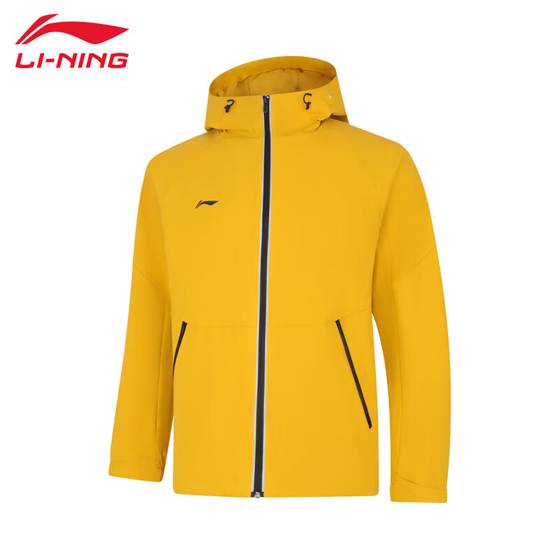 李宁（LI-NING） 防风保暖男款运动风衣AFDUA11-5麦金黄5XL