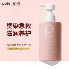 柏缇（POTE）小麦蛋白修护洗发露475ml滋养顺滑改善毛躁持久留香洗发露
