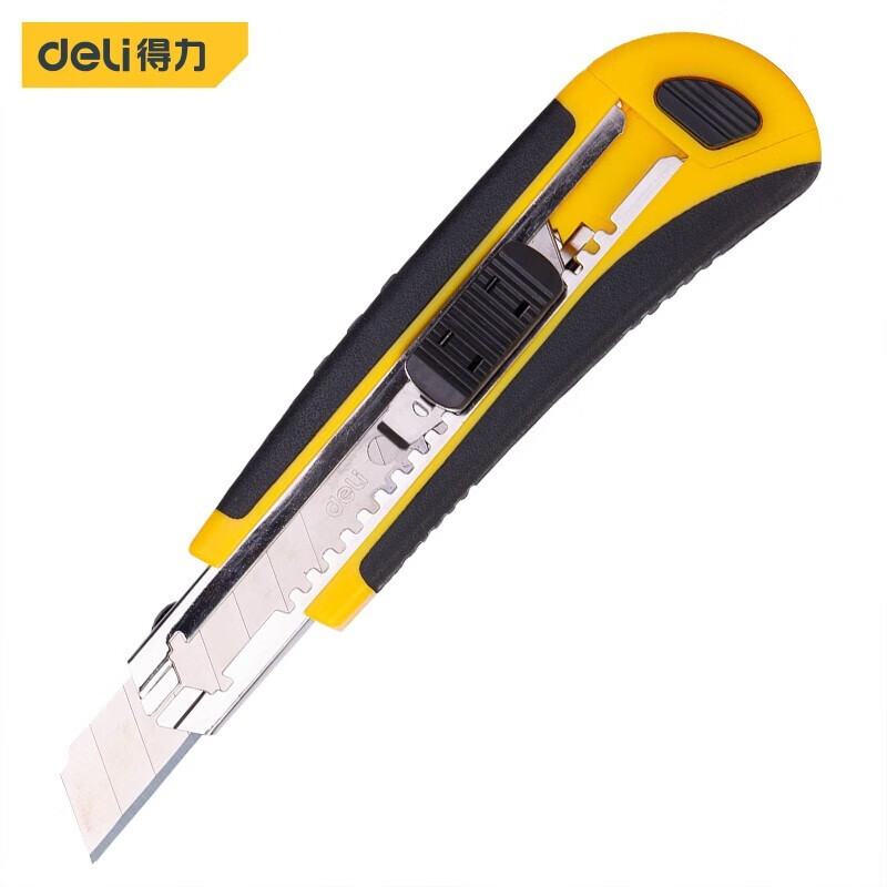 得力（deli） DL005 塑柄包胶自锁美工刀壁纸刀裁纸刀地毯刀快递开箱刀
