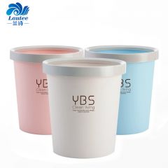兰诗（LAUTEE） 纸篓圆形压圈垃圾桶大号客厅厨房办公垃圾篓XFS015 压圈大号颜色随机