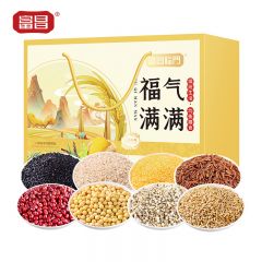 富昌 五谷杂粮粗粮粥料节日福利伴手礼 临门福气满满杂粮礼盒3.2kg