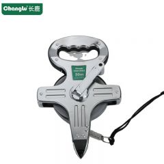 长鹿  50m 手提钢架式卷尺 钢尺 钢插尺拉尺测量尺