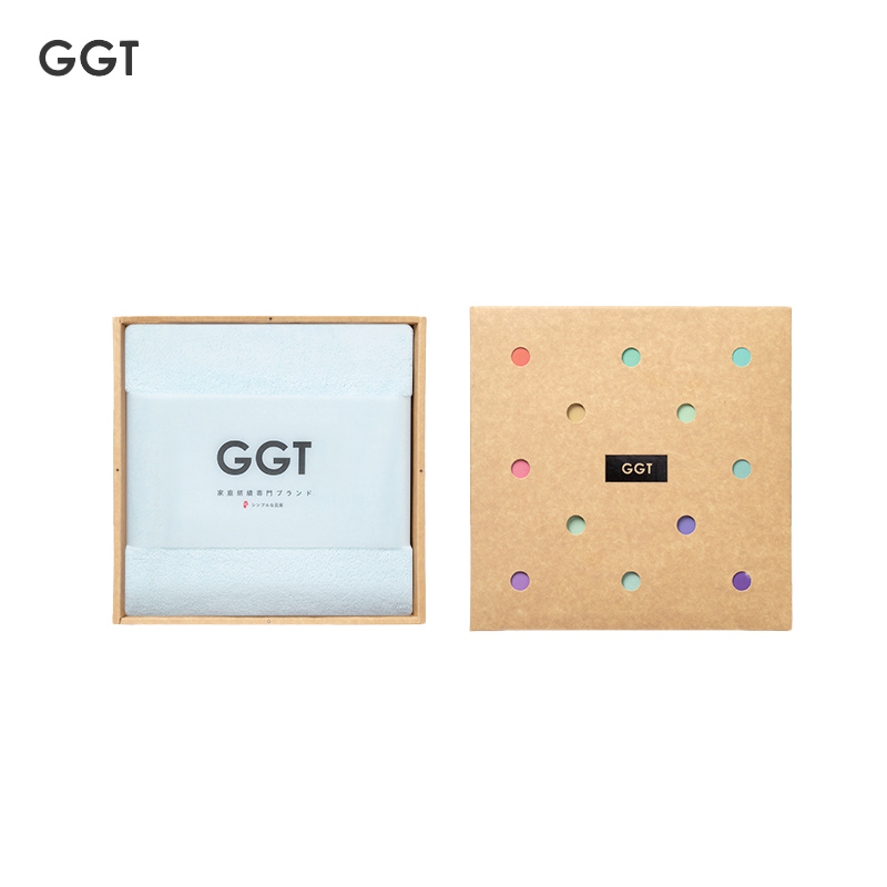GGT 日本雪花绒浴巾礼盒加大加厚款送礼成人大浴巾速干男女洗澡巾浴巾礼盒装空色70*140cm