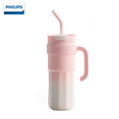 飞利浦（PHILIPS）保冷冰霸杯不锈钢大容量吸管保温杯新款学生水杯子