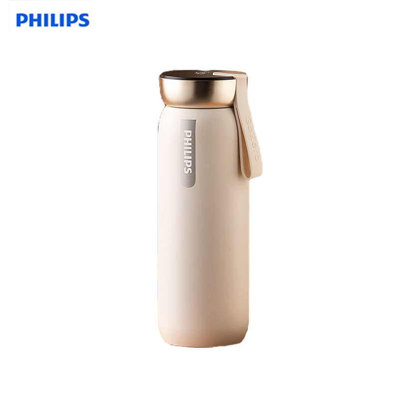 飞利浦（PHILIPS）保温杯316不锈钢男女士泡茶水杯子智能显示温度保温杯AWP2775WH