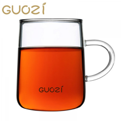 果兹 绿茶对杯耐热耐冷高硼玻璃泡茶喝水透明玻璃杯250mlGZ-S19两个