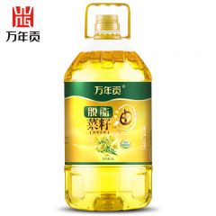 万年贡 脱脂菜籽油5L 物理压榨 植物油 食用油