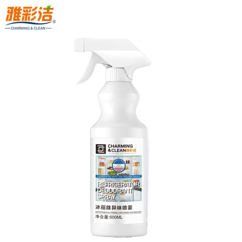 雅彩洁（YACAIJIE）冰箱除异味喷雾500ml 除菌率99%微波炉清洗去污除异味喷雾