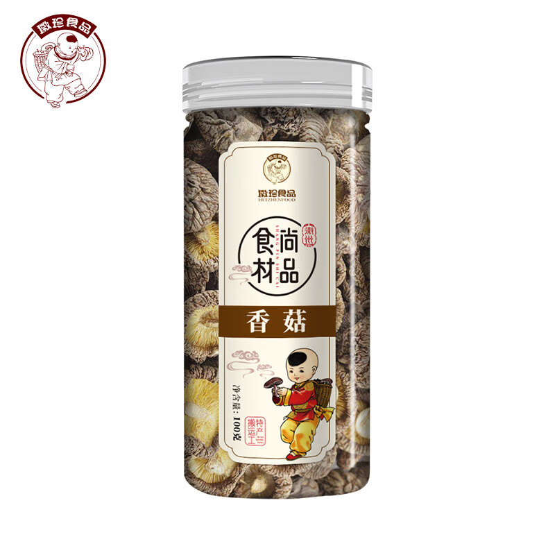 徽珍 罐装香菇100g 当季肉厚剪脚无根小蘑菇