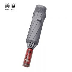 美度（MAYDU） M3027安全式反向雨伞全自动折叠晴雨伞三折防风雨伞男女学生伞灰色