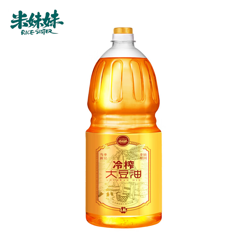 米妹妹（MIMEIMEI） （物理压榨）精选大豆油1.8L 食用油 家庭烹饪炒菜油