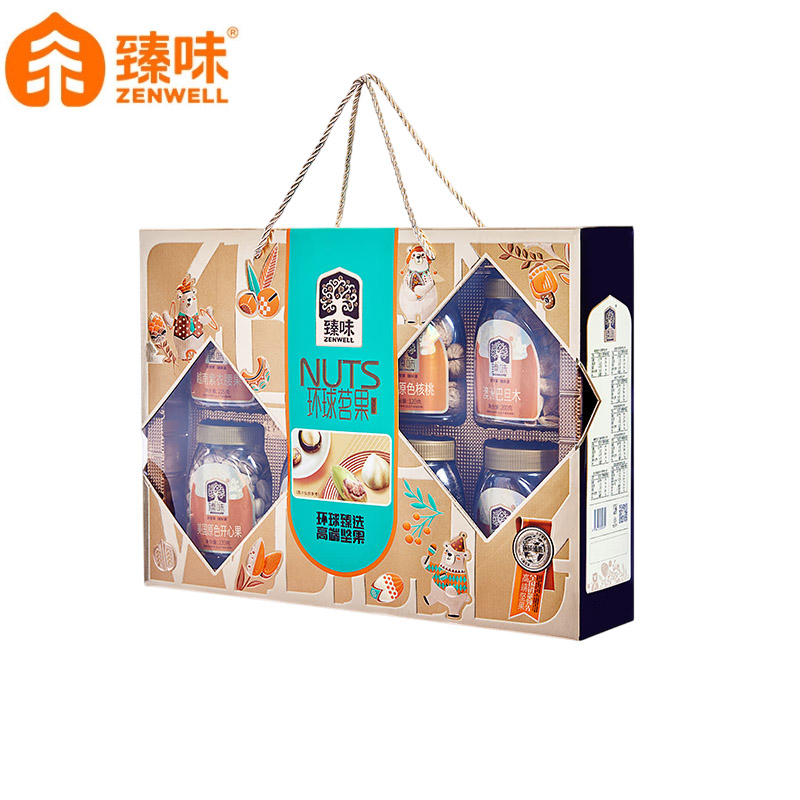 臻味 坚果礼盒干果送礼大礼包高端营养零食 环球茗果1.97kg