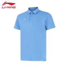 李宁（LI-NING） APLV495-5男士舒适透气短袖POLO衫运动休闲半袖巴黎蓝XXL码
