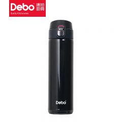 徳铂（Debo） 保温杯304不锈钢内胆双层茶杯商务时尚车载泡茶学生杯子 黑色DEP-719黑色 个