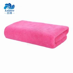 兰诗（LAUTEE）加厚纤维毛巾定制毛巾吸水巾粉红色35*75cm5条装 DA1078