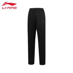 李宁（LI-NING） 舒适保暖女款厚款直筒卫裤AKLT976-1黑色XL