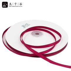 九千谷 丝带酒红色加密涤纶带缎带蝴蝶结飘带书签绳丝带吊旗绳织带3309