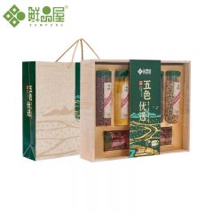 鲜品屋 五谷杂粮礼盒黄米燕麦片黑米红枣福利 五色优选1.6kg