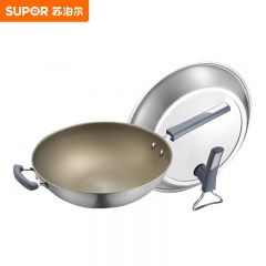 苏泊尔（SUPOR） CC32JG3炒锅有钛无涂层二代炒菜锅明火电磁炉通用