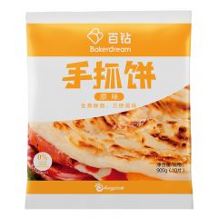 百钻 手抓饼 原味900g (10片) 冷冻半成品家庭装家用做早餐夜宵方便速食面饼