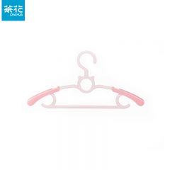 茶花（CHAHUA）多功能无痕防滑可伸缩粉色衣架3个装自由旋转方便晾晒 356001