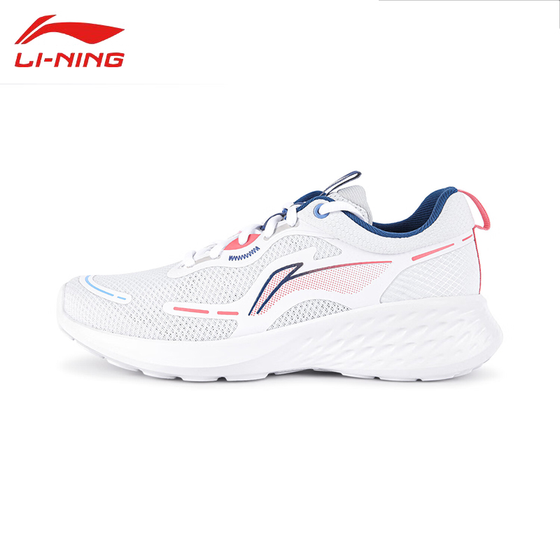 李宁（LI-NING） ARSV122-3女士轻云舒适透气休闲慢跑鞋标准白37码