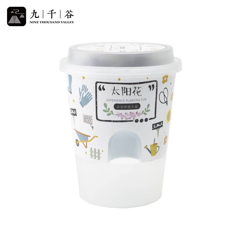 九千谷 太阳花种子种植盒杯 花盒种子盒DIY种植盆栽花卉植物小学生实验蔬菜迷你种植盆微景观4511