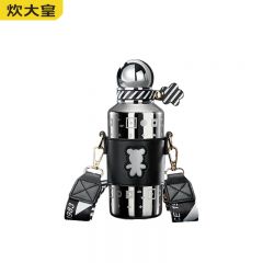 炊大皇（COOKER KING） CD43A1小熊潮杯保温杯316不锈钢刺绣工艺杯杯咖啡杯430ml【电镀银 】