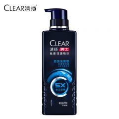 清扬（CLEAR）男士劲能瓶头皮劲活专研劲凉冰爽型去屑洗发水270g