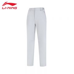 李宁（LI-NING） 舒适保暖女款运动长裤AYKU784-2迷雾灰S
