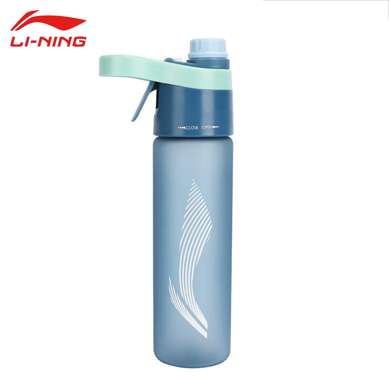 李宁（LI-NING） AQTV059-2运动水壶大容量防漏便携健身水杯蓝色F码