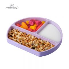 英氏（YEEHOO） C10E尖尖荷硅胶分格餐盘星黛紫