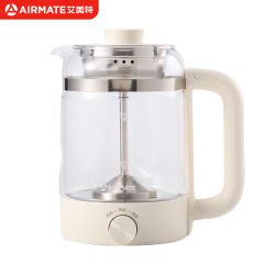 艾美特（AIRMATE） CSA1506W养生壶煮茶器1L大容量家用蒸汽煮茶壶可视烧水壶玻璃花茶壶电热水壶 米白