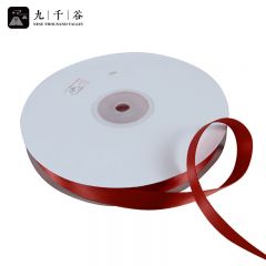 九千谷 丝带红宝石色加密涤纶带缎带蝴蝶结飘带书签绳吊旗绳织带3545