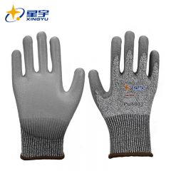 星宇 13针HPPE5级防切割PU涂掌手套 PU6001 1副