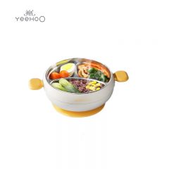 英氏（YEEHOO） C75A小飞碟注水保温餐盘米黄