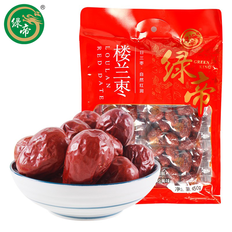 绿帝 煲汤泡水 休闲零食新疆特产泡茶煲汤煮粥 楼兰红枣450g