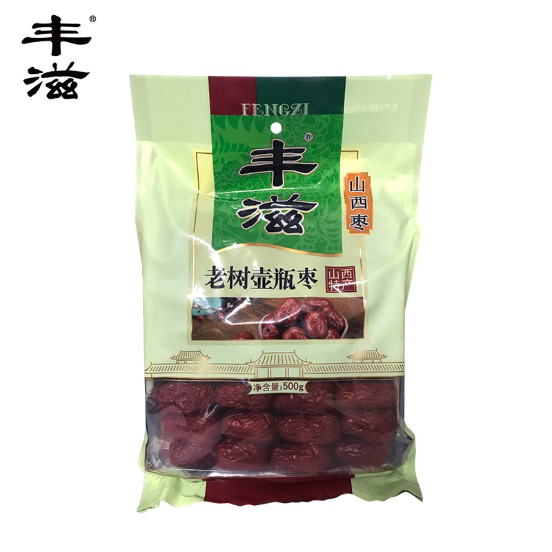 丰滋  山西特产大红枣子老树壶瓶枣休闲零食 500g老树壶瓶枣