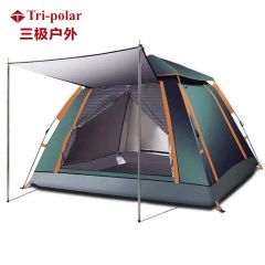 三极户外（Tri-polar） TP2328家庭式5-8人带庭院帐篷240*240*185cm银胶墨绿配橘色