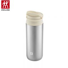 双立人（ZWILLING） 保温杯杯子提手泡茶杯茶滤杯不锈钢内胆水杯男士女士白色450ml
