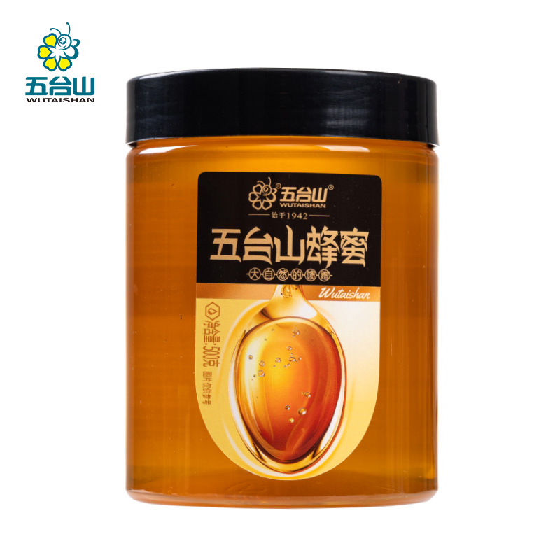 五台山 天然蜜源家庭装营养滋补食品冲饮烘焙食材佐餐蘸酱 蜂蜜500g/瓶