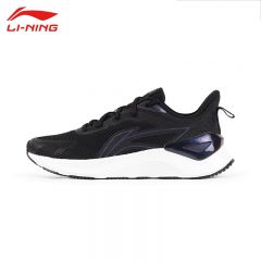 李宁（LI-NING） ARHV022-2女士缓震保护跑鞋越影舒适透气运动鞋休闲鞋黑色/月表灰35码