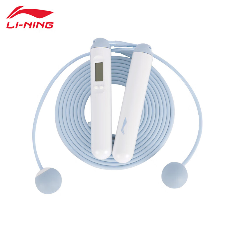 李宁（LI-NING）AQEU023-2运动时尚中跳绳体能训练绳浅蓝白色F