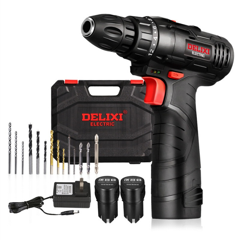 德力西（DELIXI） 多功能12V家用电钻锂电池充电器20V手持电动螺丝刀Soumiety 20V双速一电一充(DED-D21)